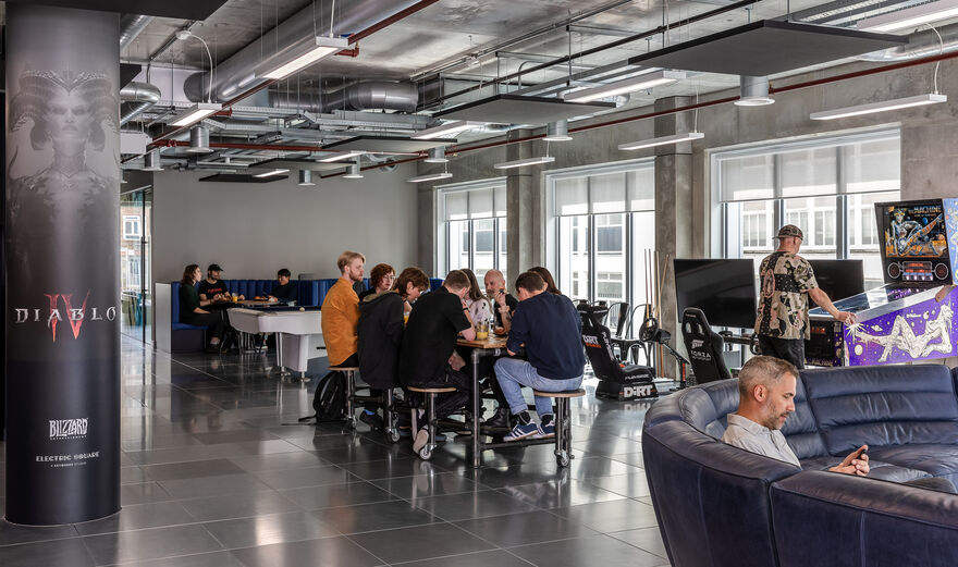 Photo of the Electric Square Brighton studio at lunch